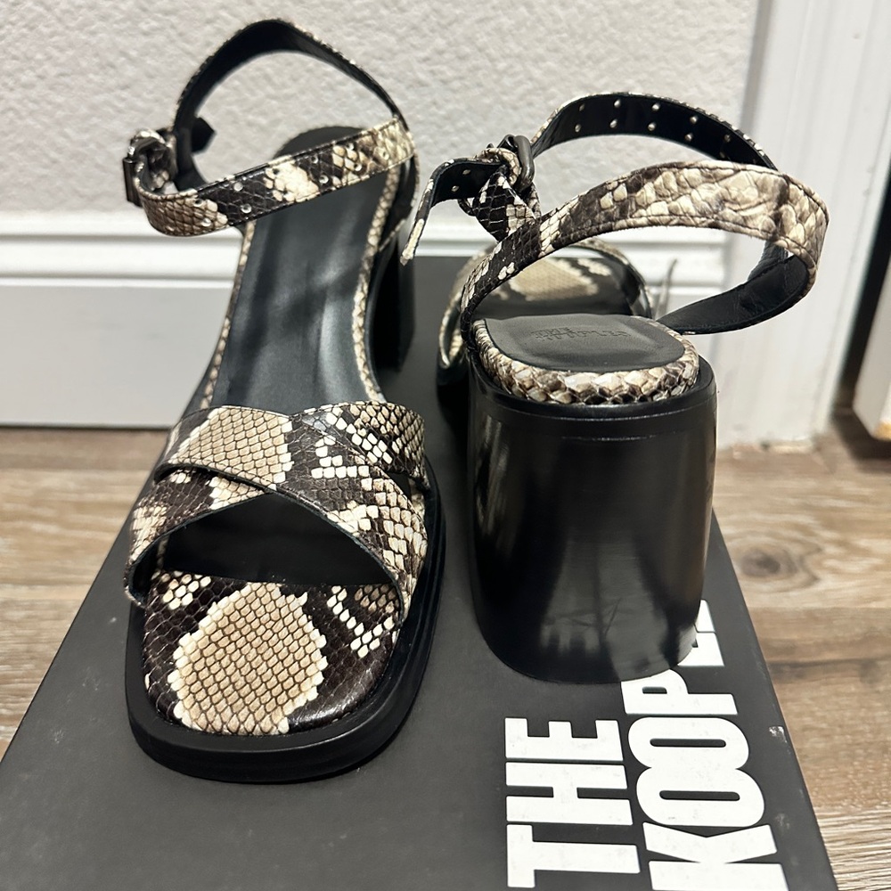 The Kooples Womens Python Square Toe Block Heel S… - image 3